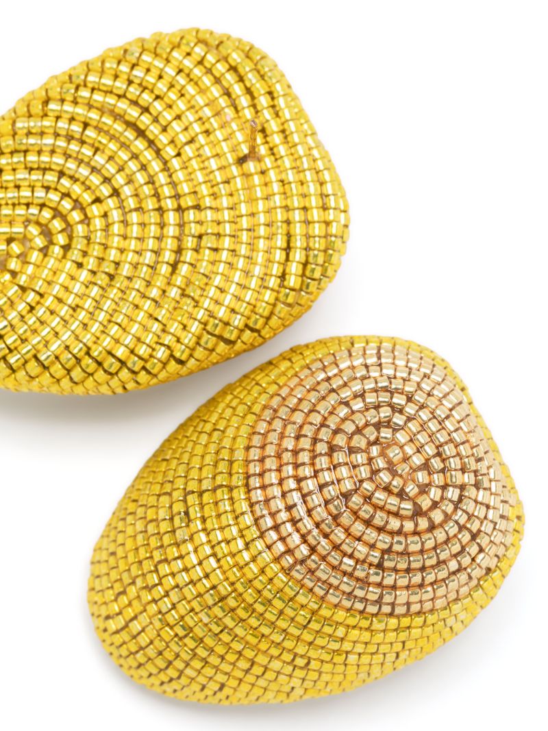 Gold-plated Maurita Beaded Drop Earrings