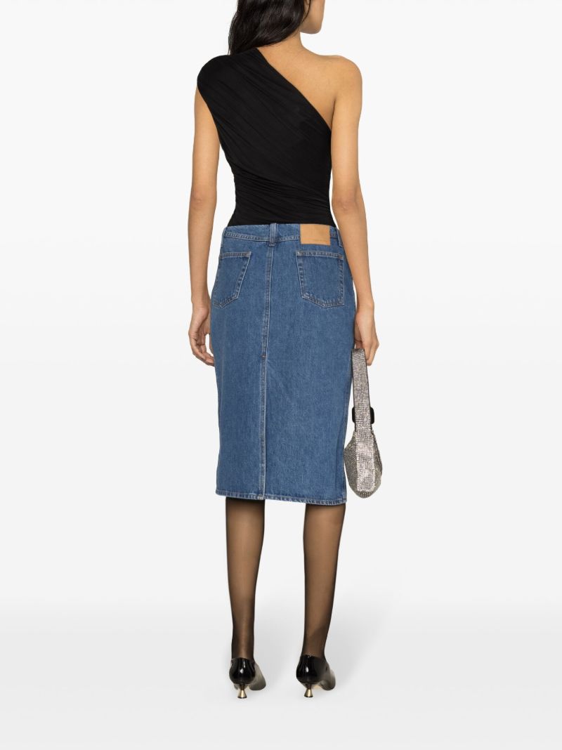 Blue Denim Pencil Skirt