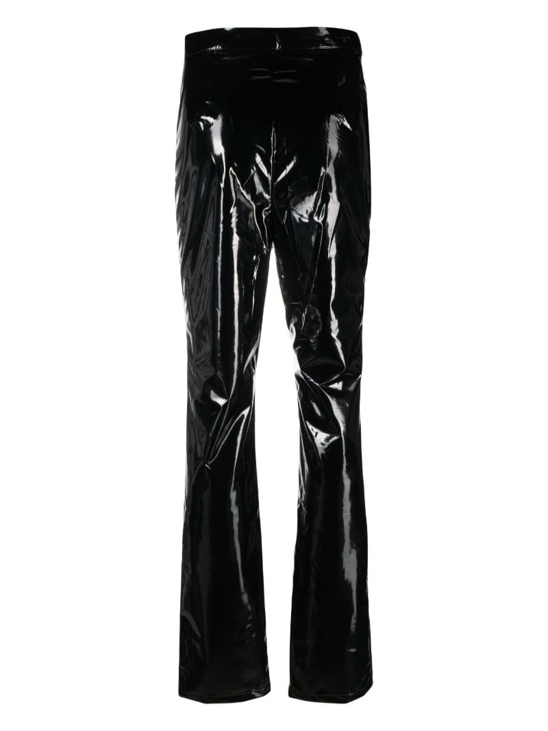 Black Patent Slim-leg Trousers