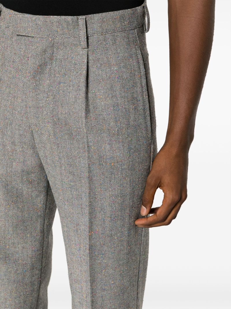 Grey Western Single-pleat Trousers