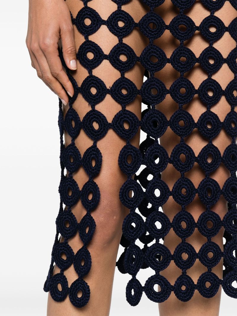 Blue Stanza Crochet Skirt