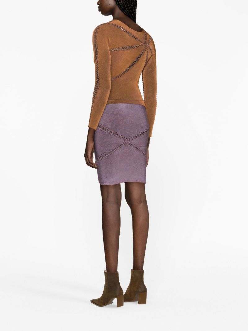 Purple Mirror Mini Skirt