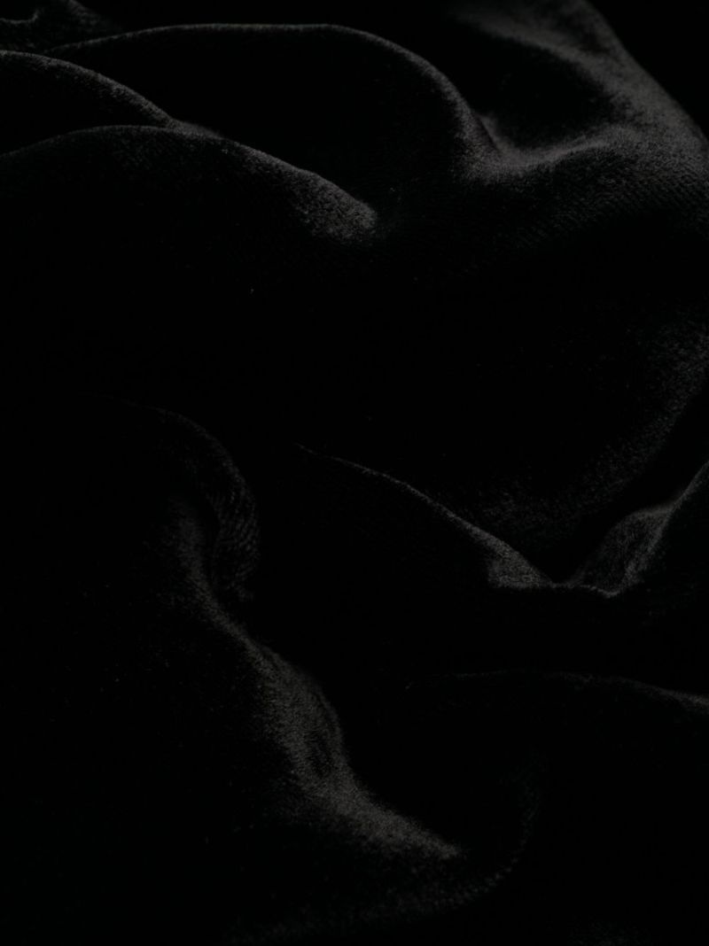 Black Sensory Velvet Slip Dress