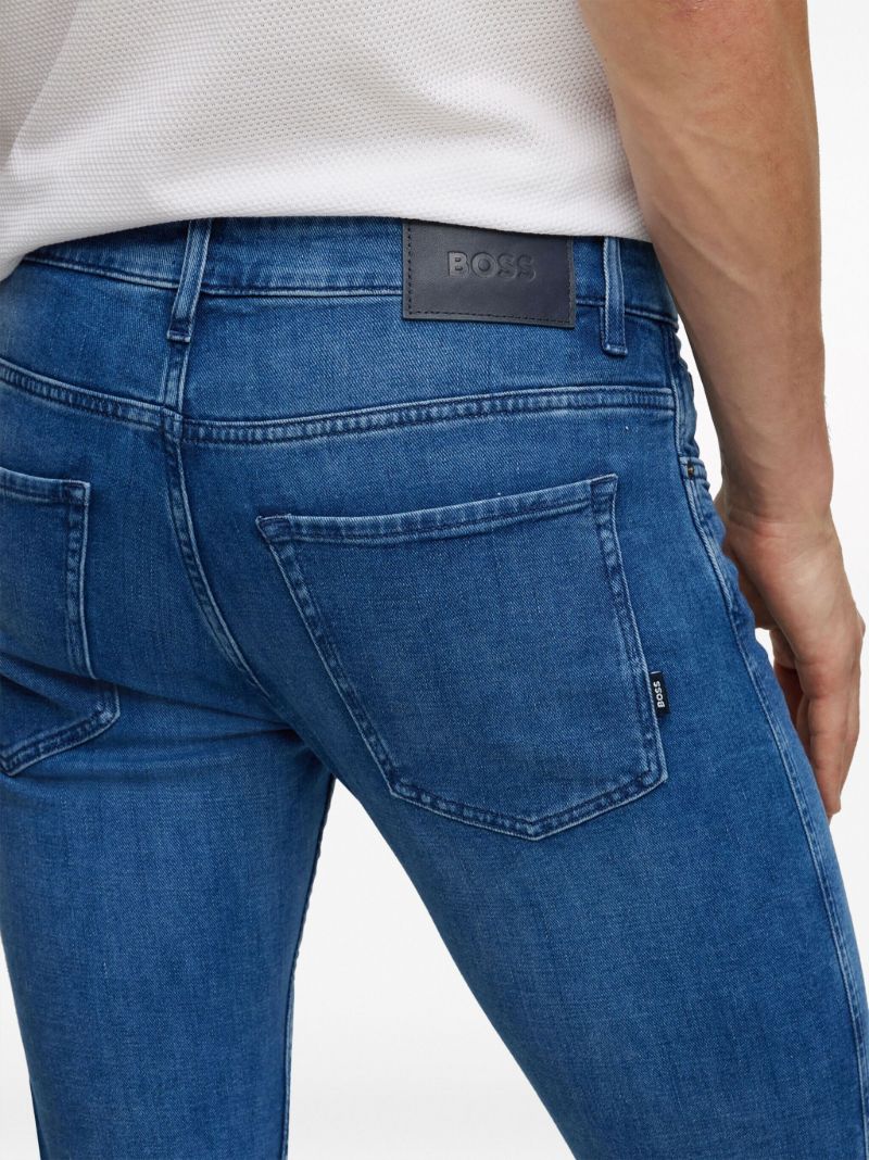 Blue Mid-rise Skinny Jeans