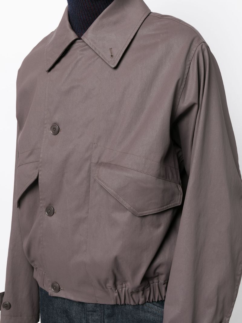Mauve Cotton Bomber Jacket
