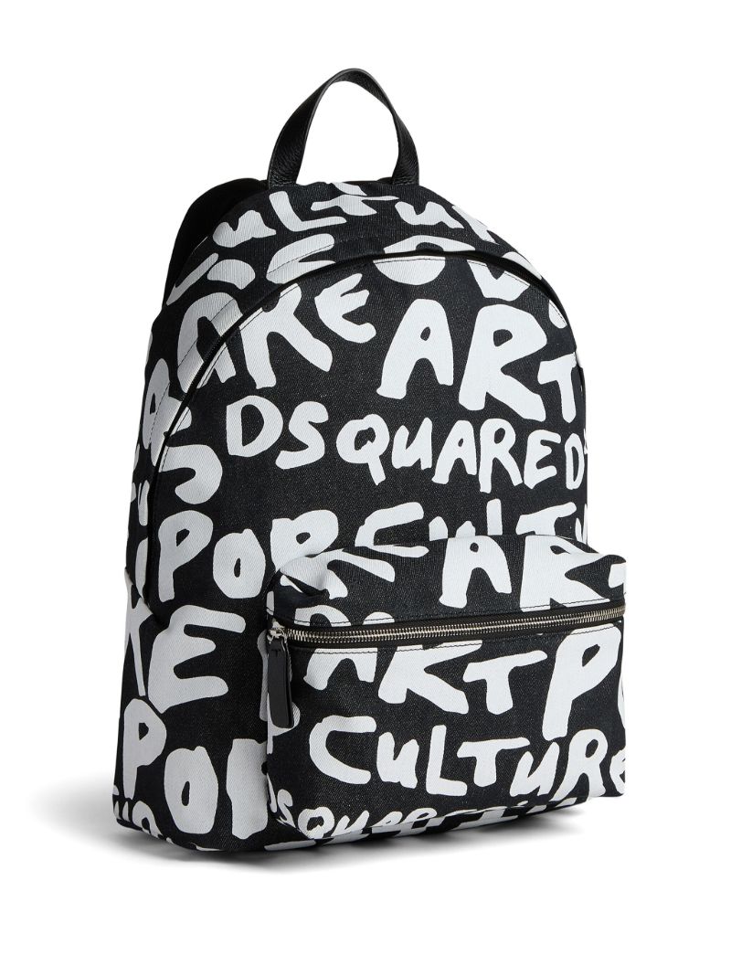 Black Logo-print Backpack