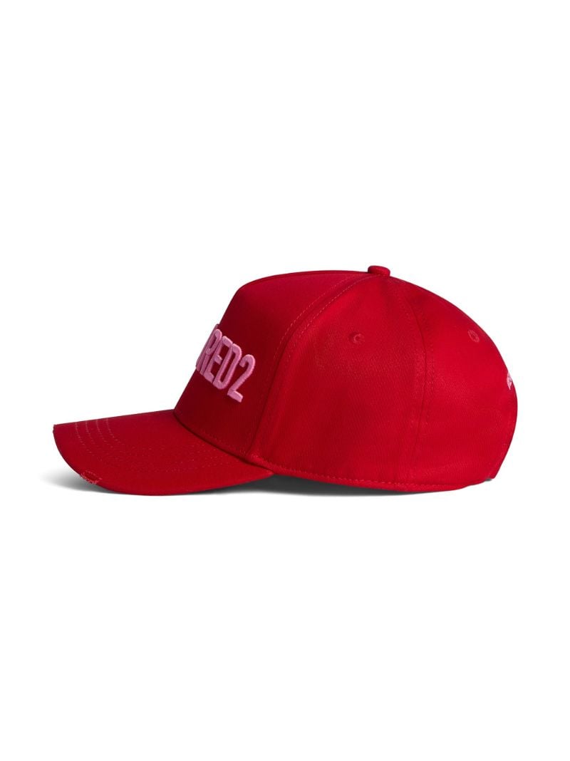 Red Logo-embroidered Cotton Cap