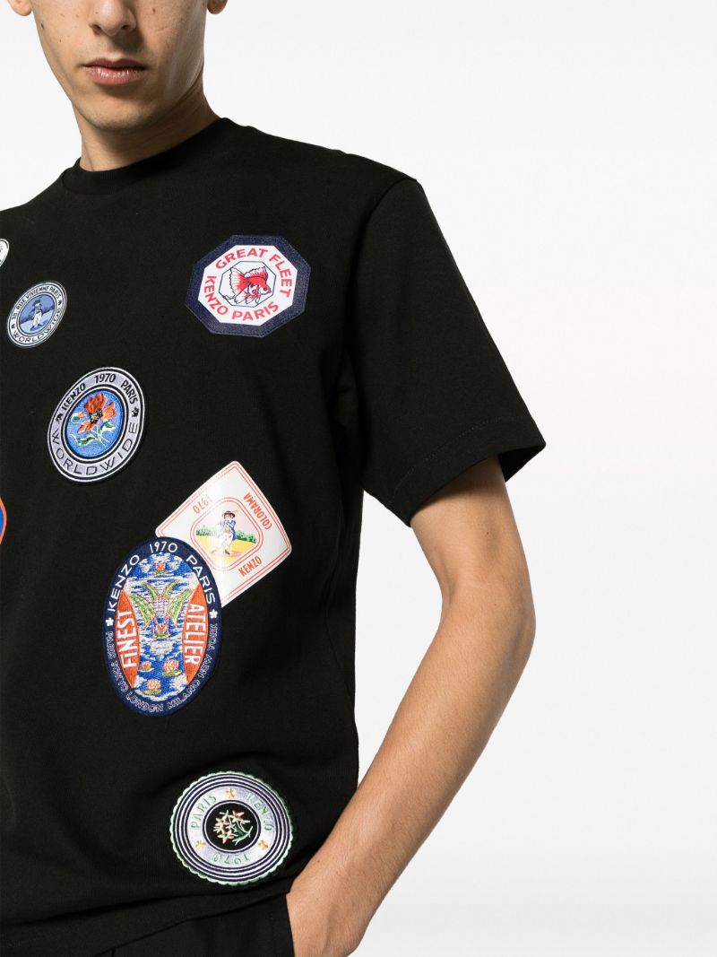 Black Travel Cotton T-shirt