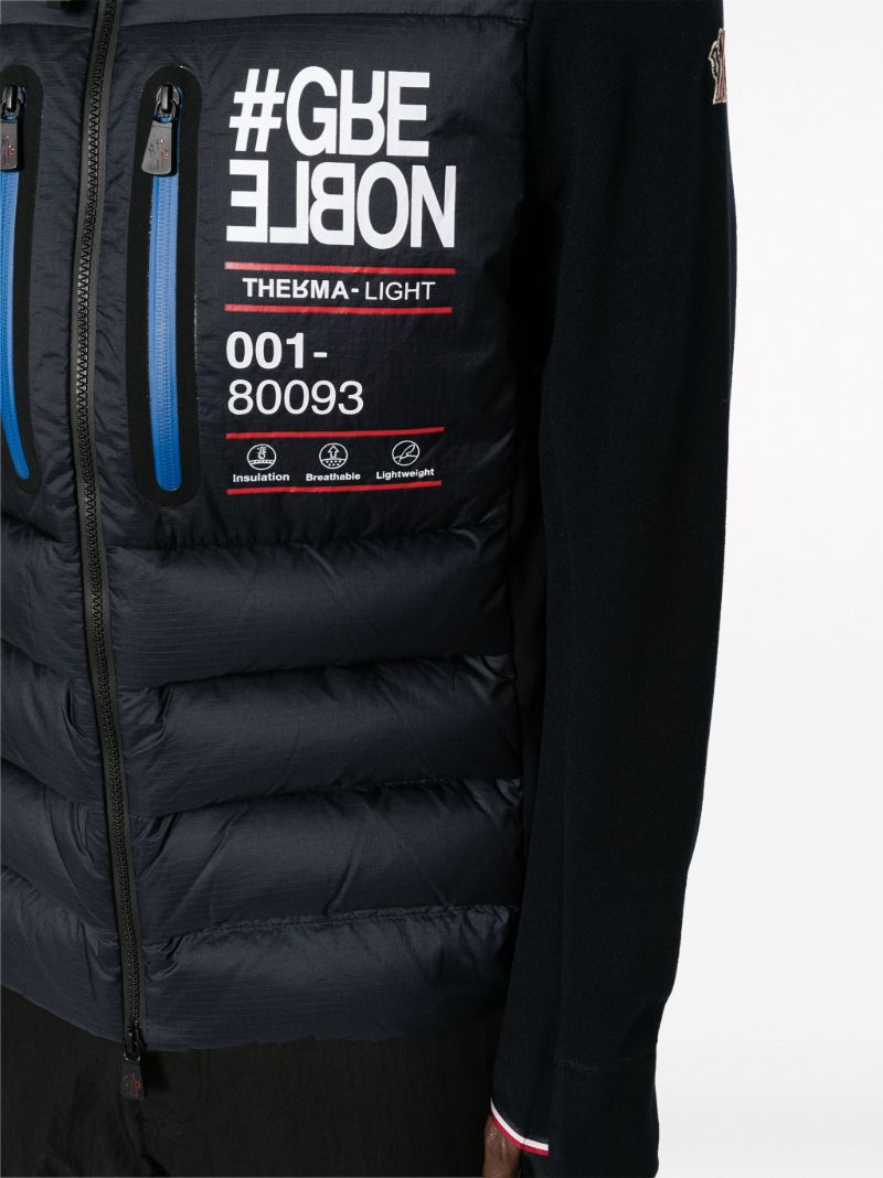 Blue Hooded Padded Jacket