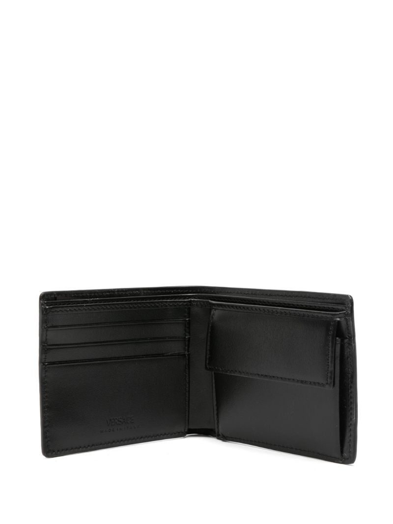 Black Medusa Plaque Crocodile Effect Wallet