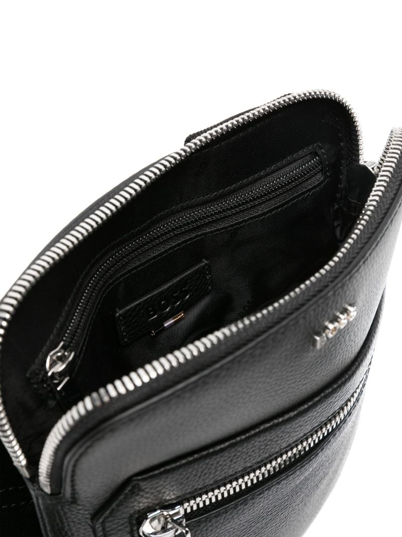 Black Leather Messenger Bag