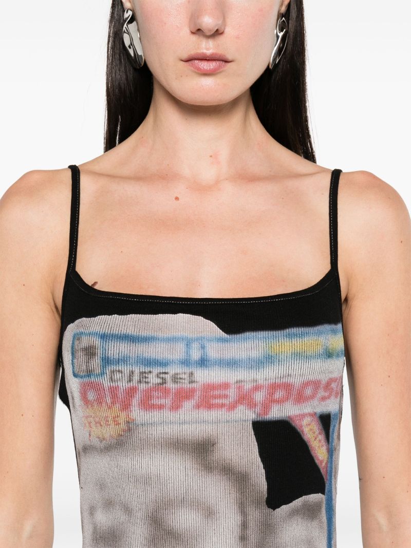 Black D-hopy-n1 Graphic-print Mini Dress
