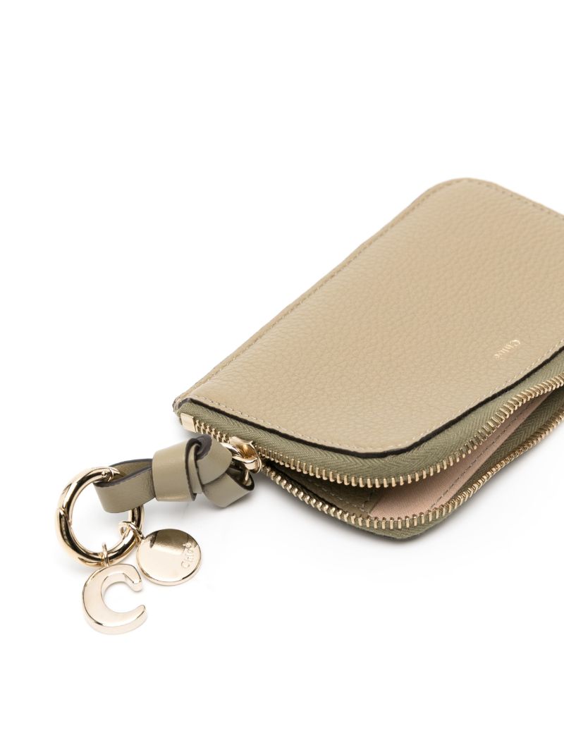 Green Alphabet Leather Purse