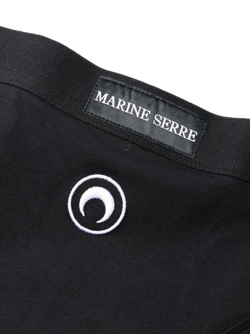 Black Logo Embroidered High Waist Briefs