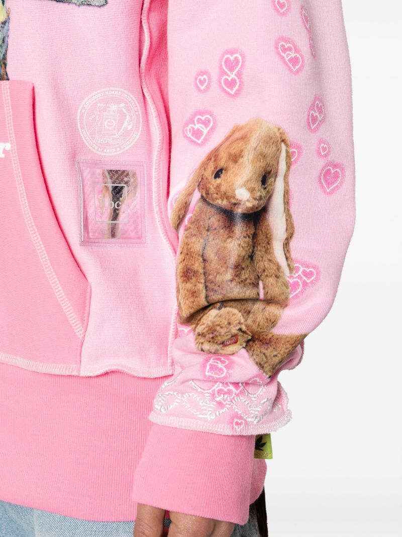 Pink Flowers Forever Jersey Hoodie