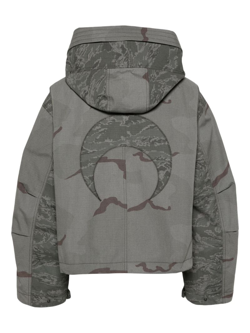 Grey Regenerated Cargo Bomber Jacket