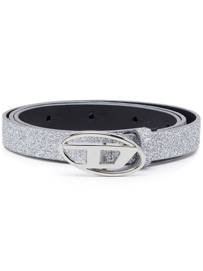 Silver-tone B-1dr Glitter Belt