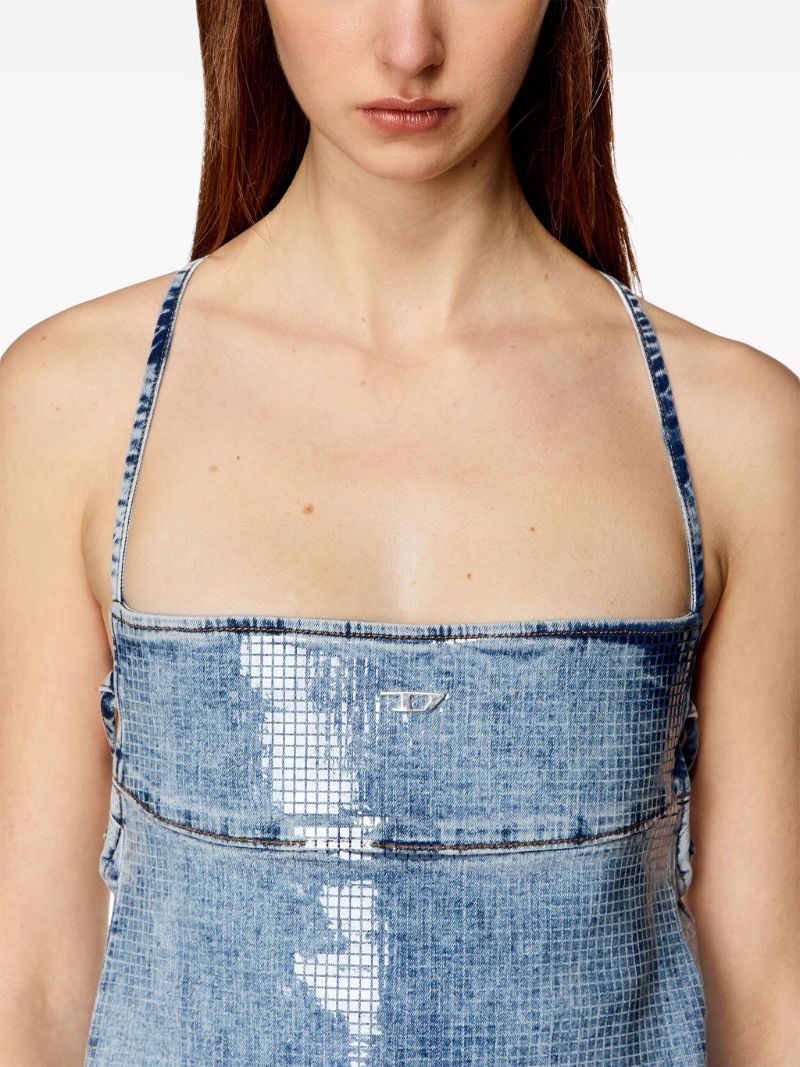Blue De-held-s Denim Midi Dress