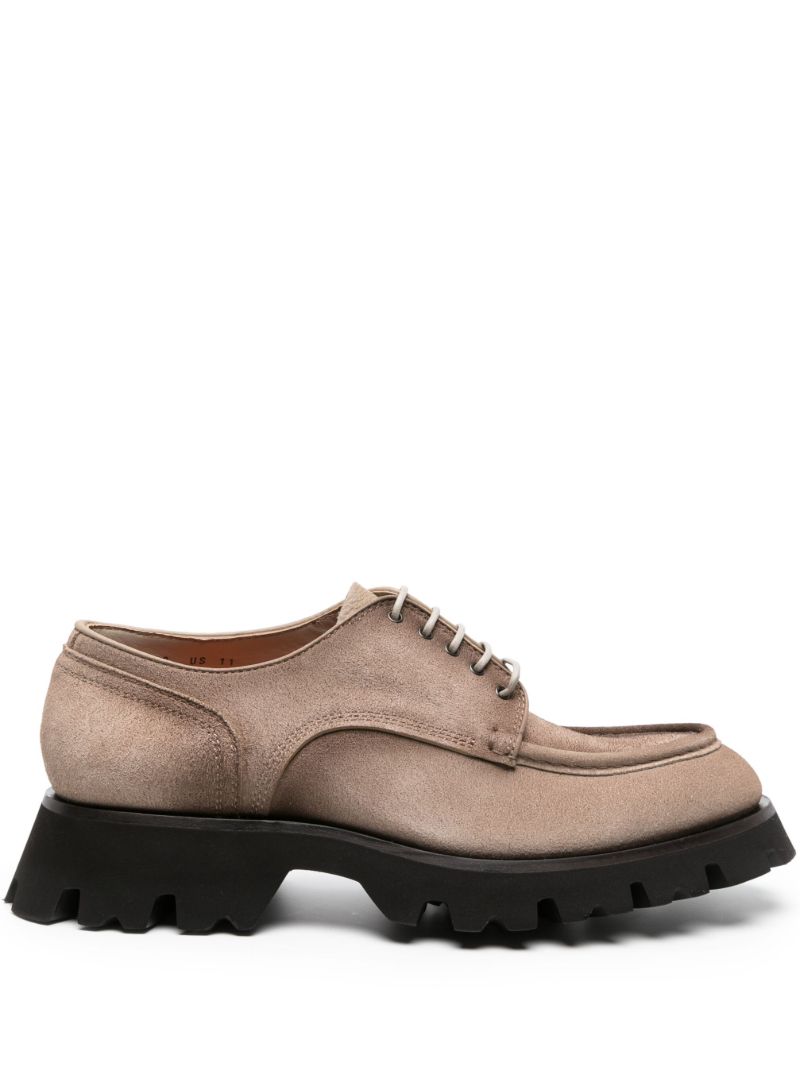 Brown Suede Derby Shoes