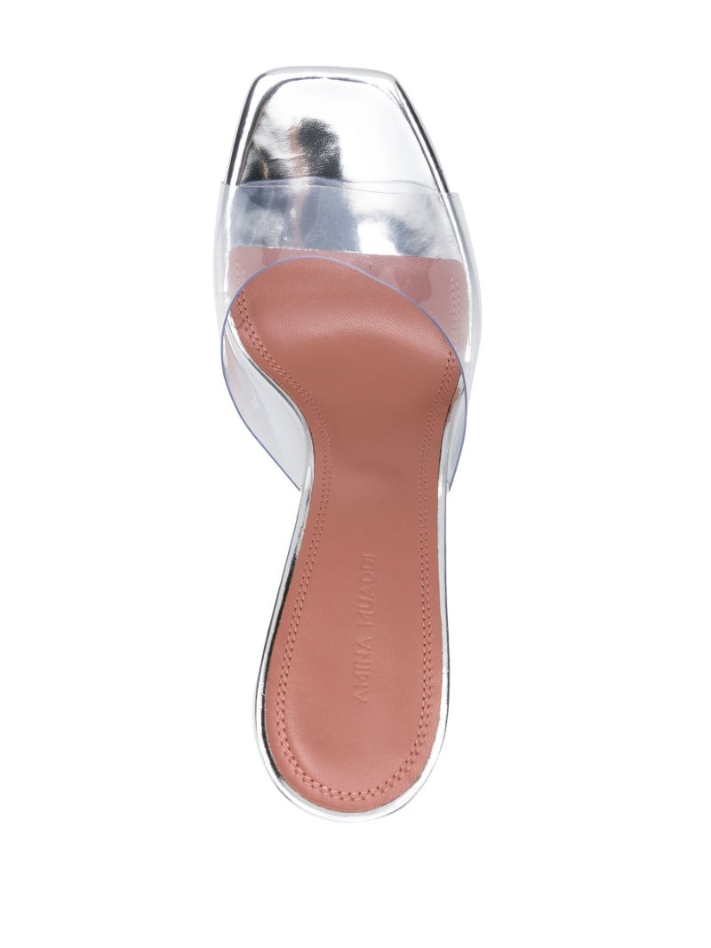 Silver Dalida 140 Platform Mules