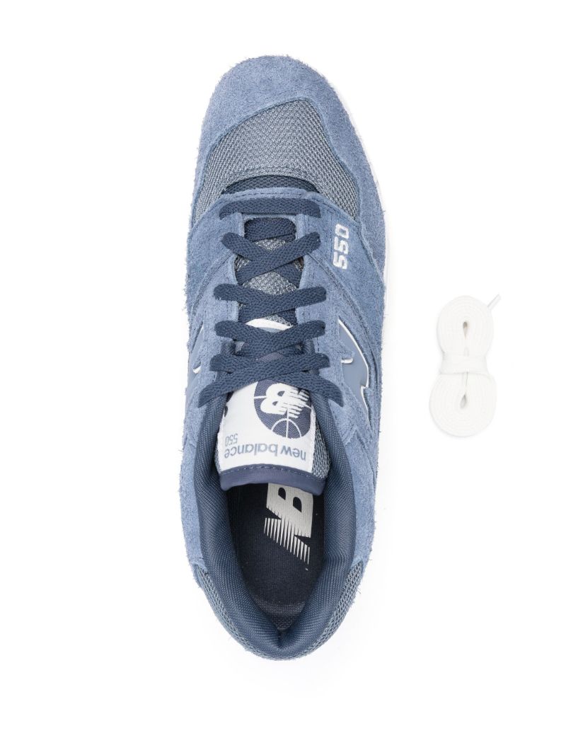 Blue 550 Panelled Suede Sneakers