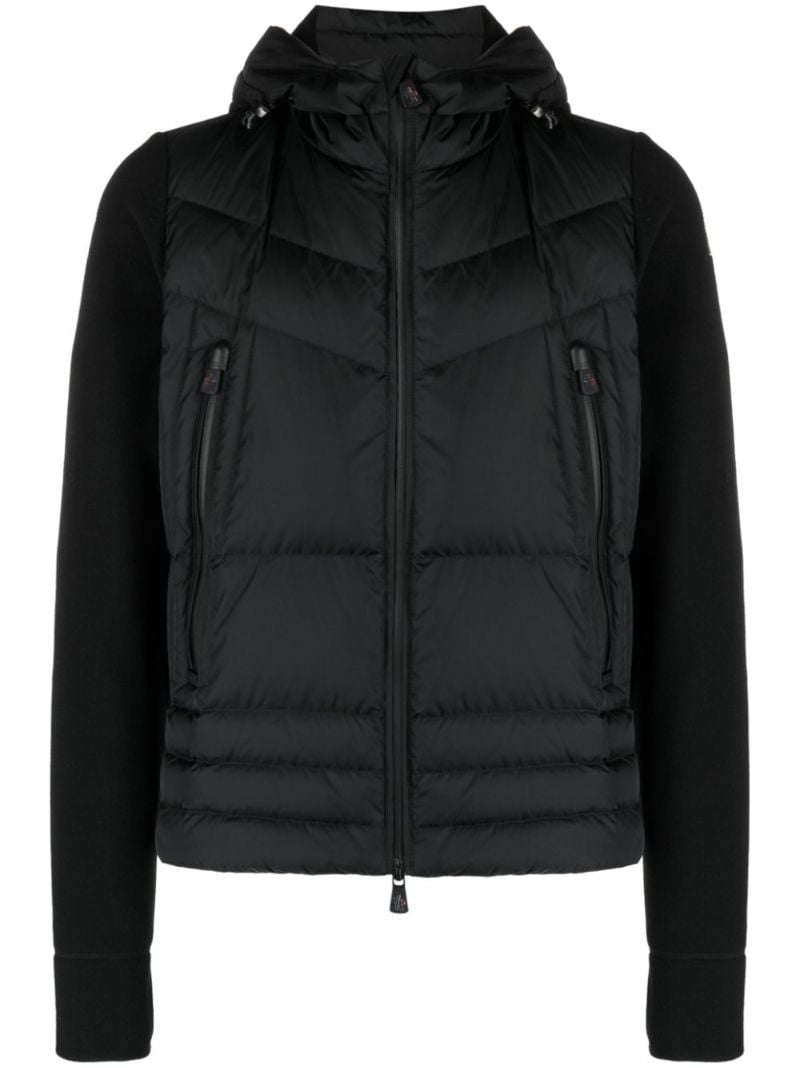 Black Quilted Hooded Jacket