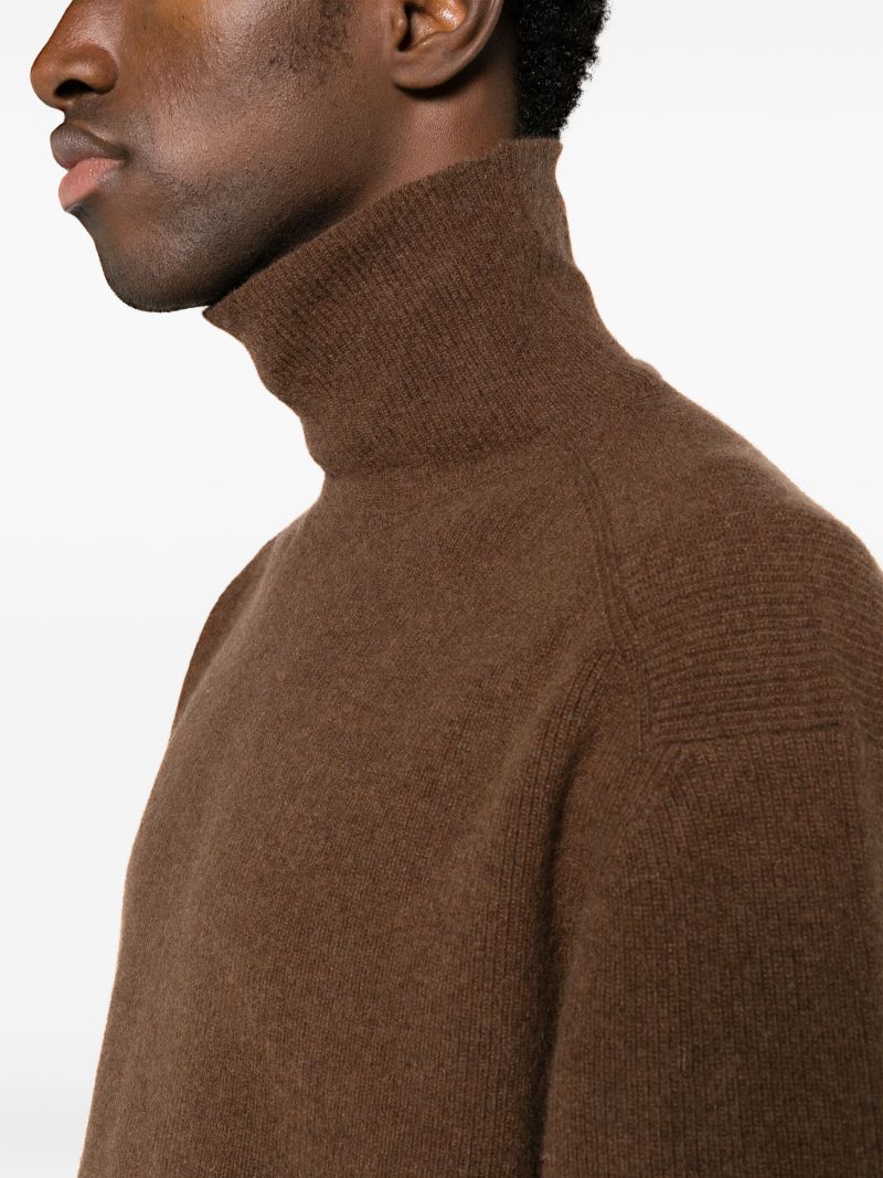 Brown Roll-neck Sweater