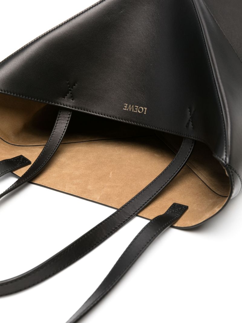 Black Puzzle Fold Medium Tote Bag