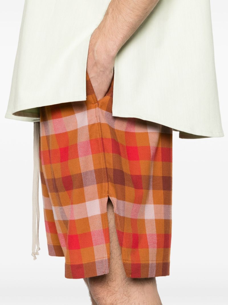 Multicolour Checkered Cotton Shorts