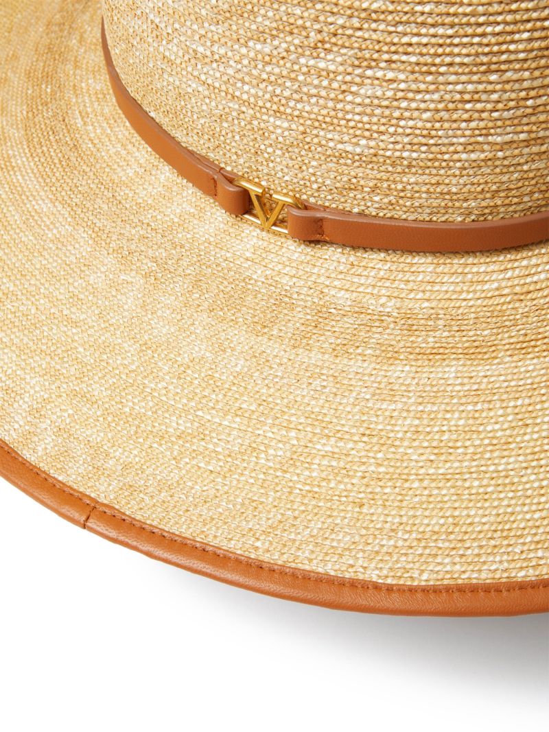 Neutral Vlogo Signature Straw Fedora Hat