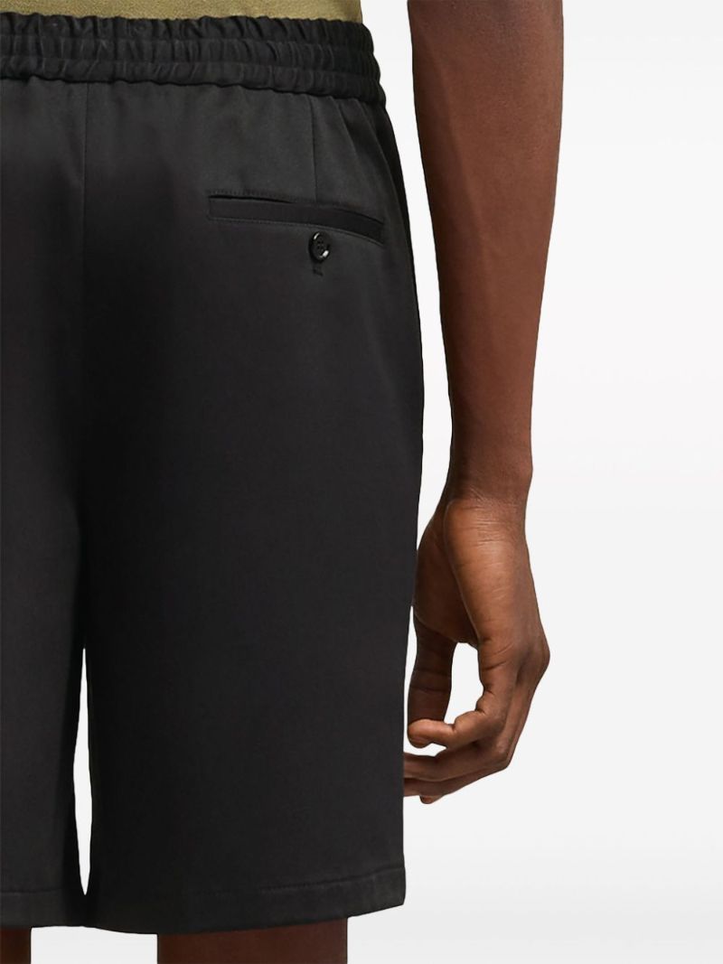 Black Cotton Chino Shorts