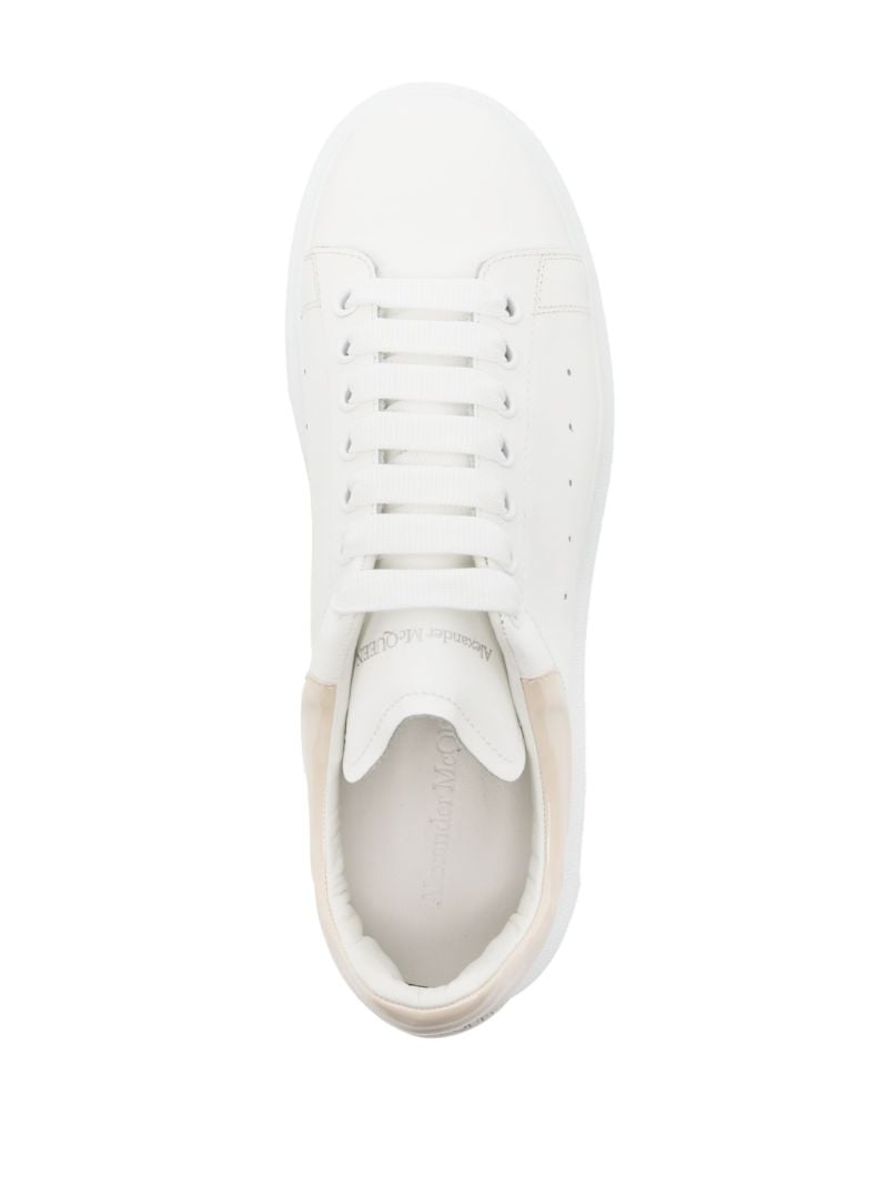 White Oversized Leather Sneakers