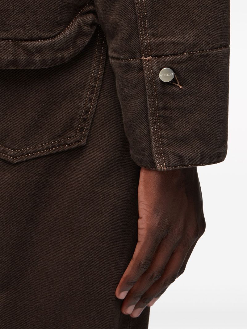 Brown Padded Denim Jacket