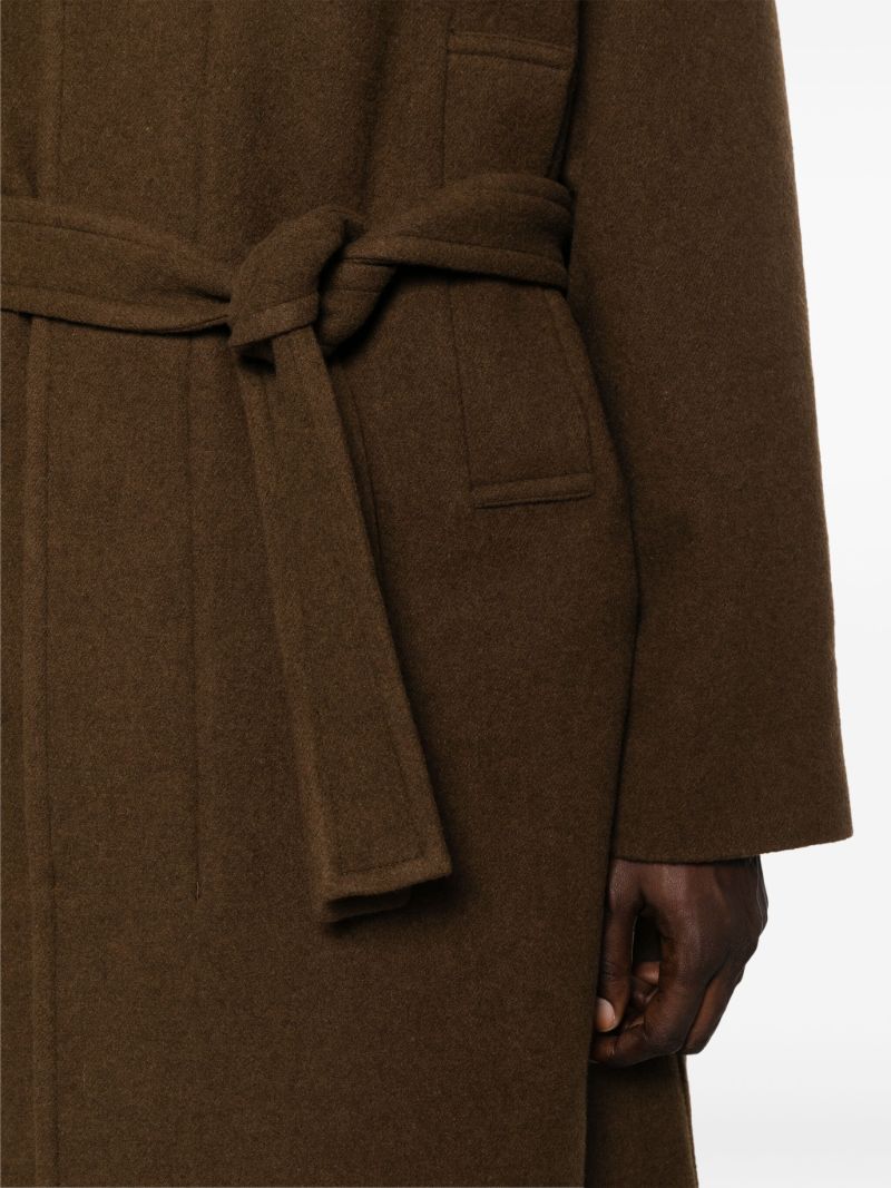 Brown Virgin Wool-blend Coat