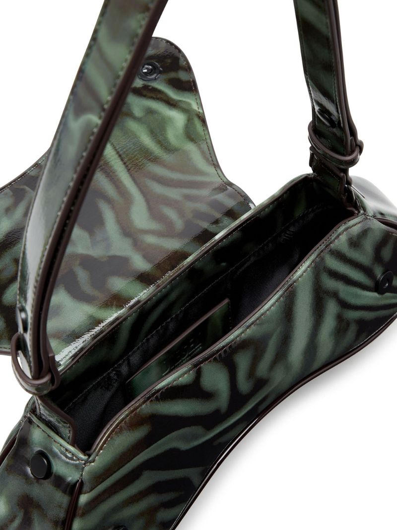 Green Play Bleeding-print Cross Body Bag