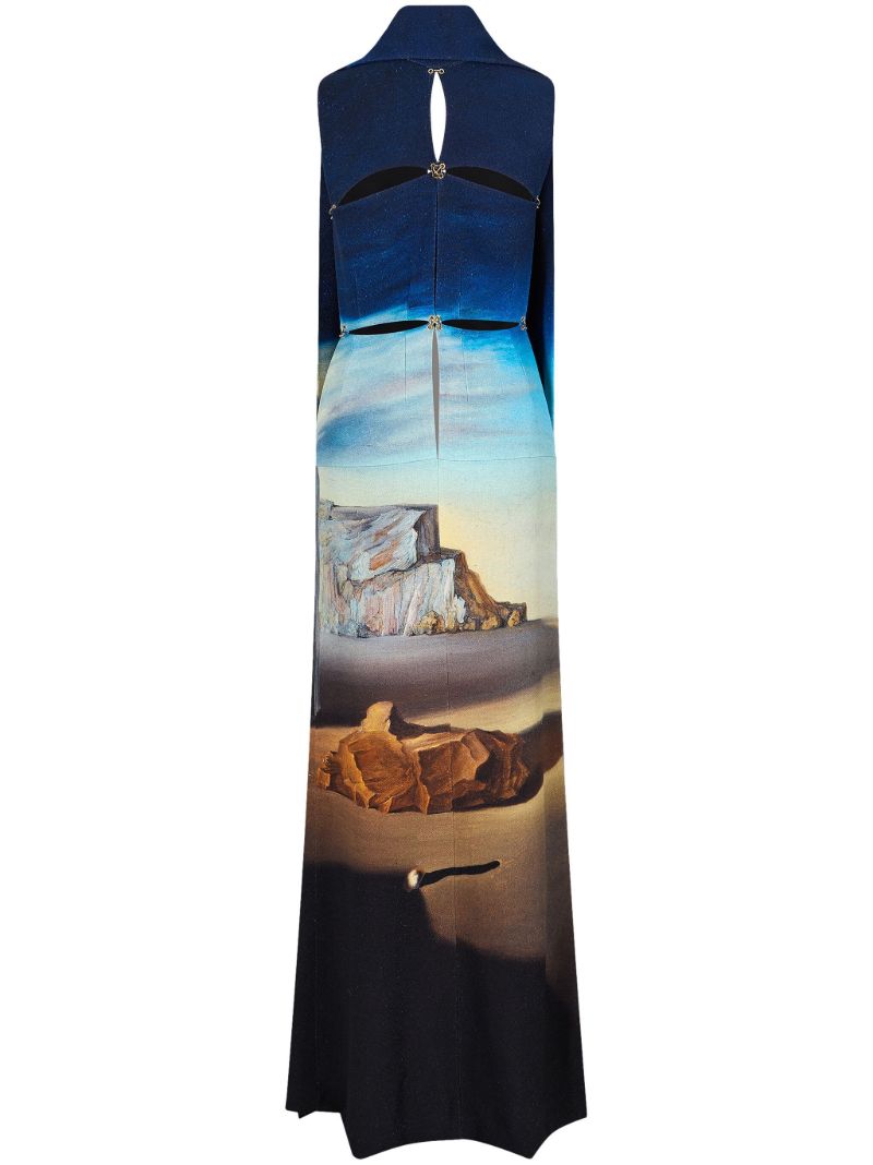 Blue Salvador Dali Maxi Dress