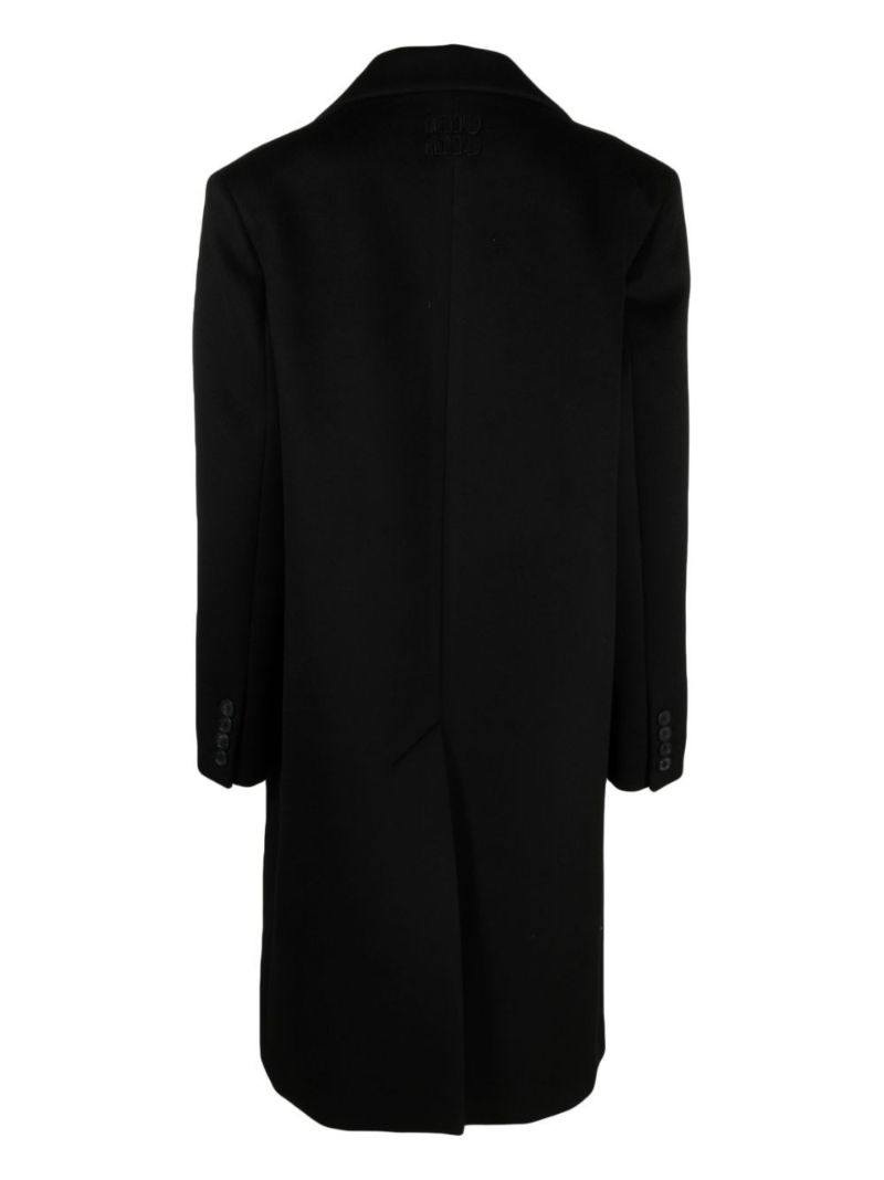Black Wool Single-breasted Coat