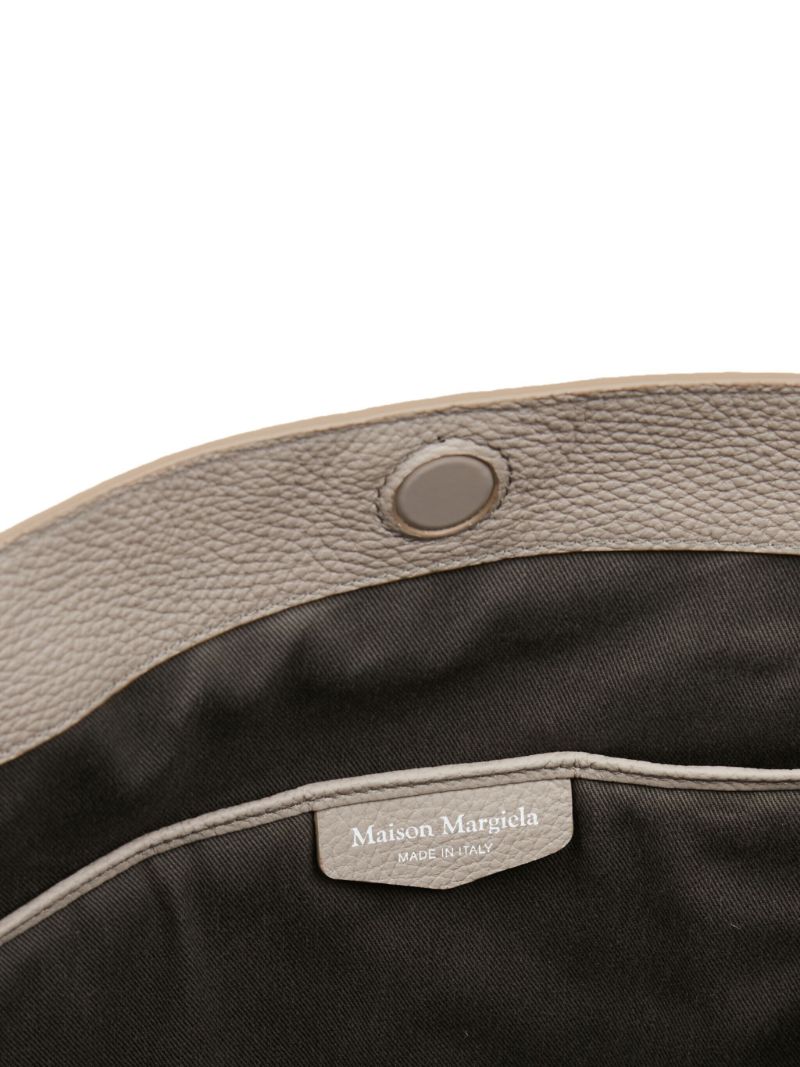 Grey Soft 5ac Leather Tote Bag