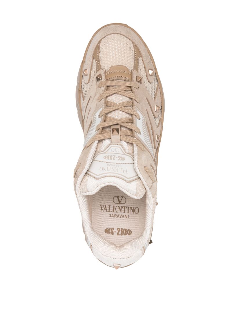 Neutral Ms-2960 Panelled Sneakers