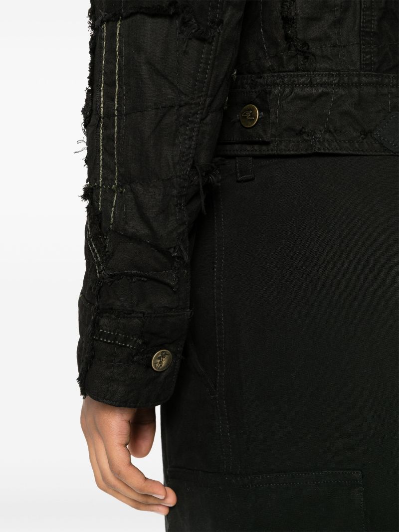 Black Distressed Denim Jacket