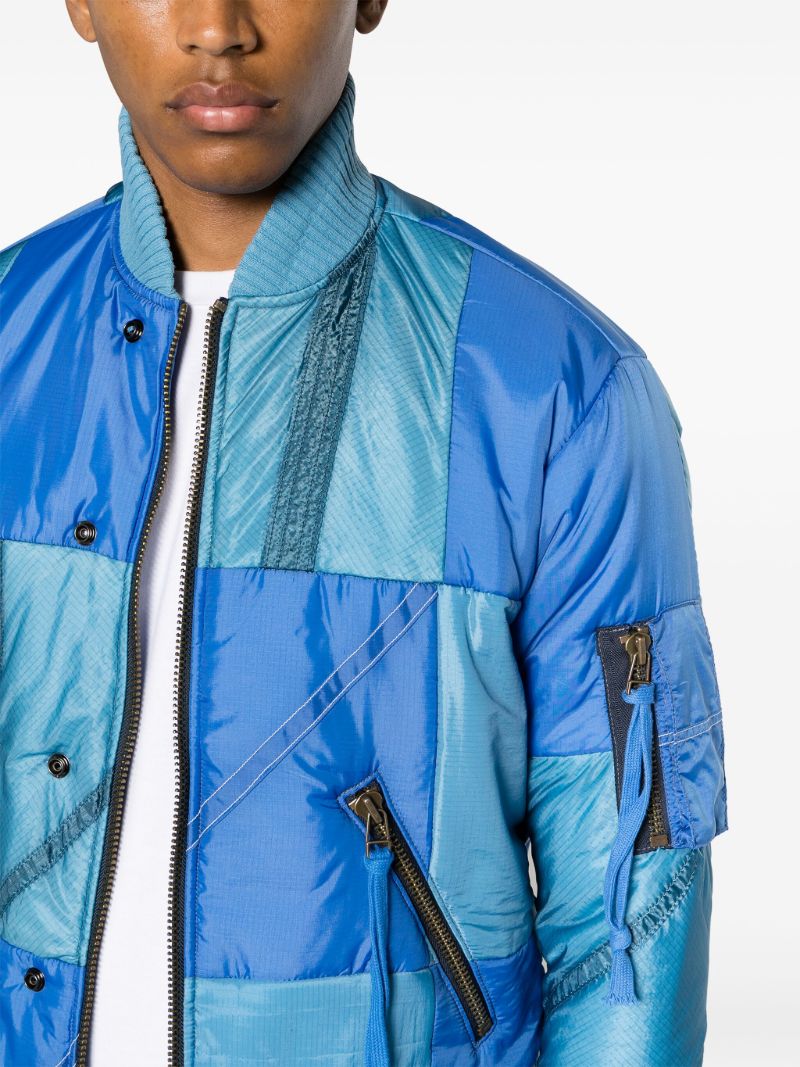 Blue Parachute Patchwork Jacket