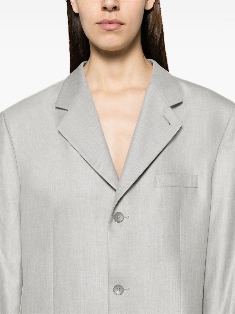 Grey Summer Single-breasted Coat