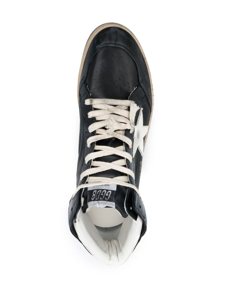 Black Sky-star High Top Leather Sneakers