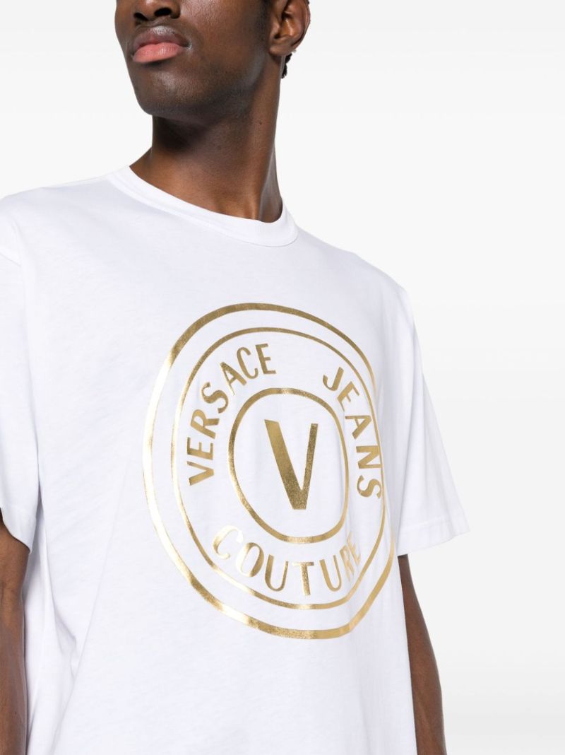 White Logo-print Cotton T-shirt