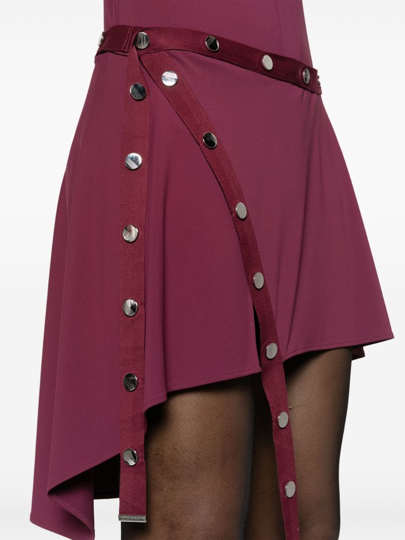 Purple Stud-embellished Mini Skirt