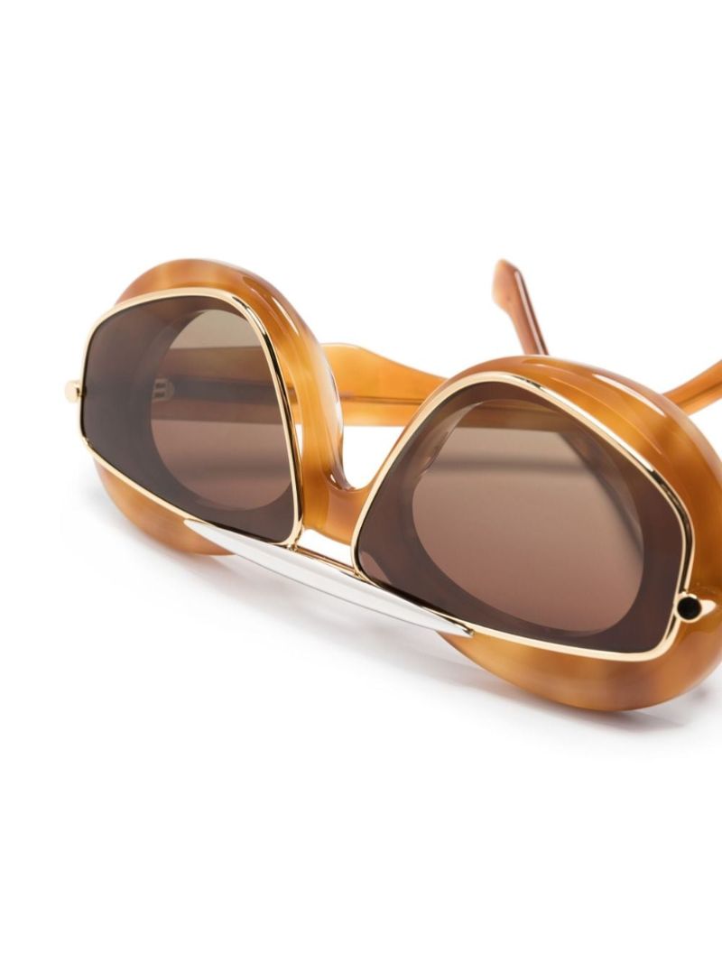 Brown Double-frame Sunglasses