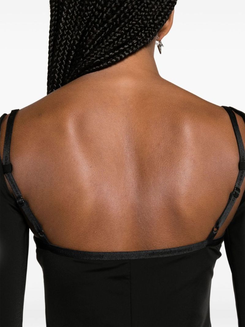 Black Square-neck Mini Dress