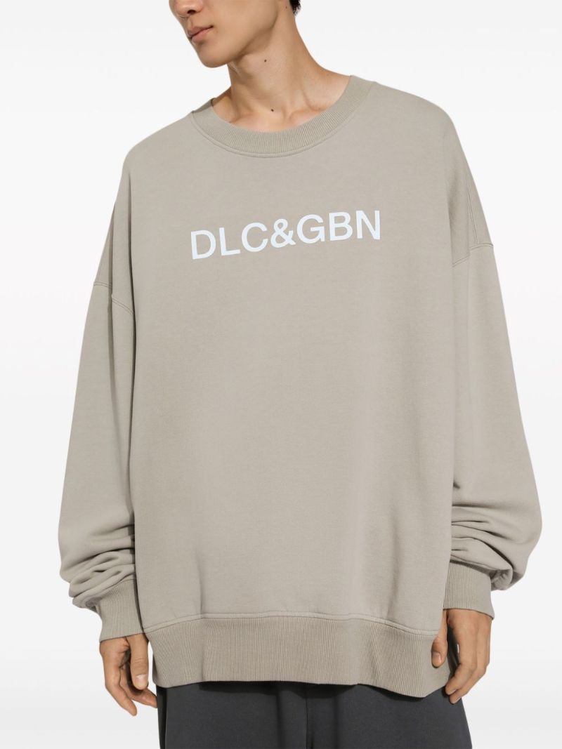 Grey Logo-print Cotton Sweatshirt