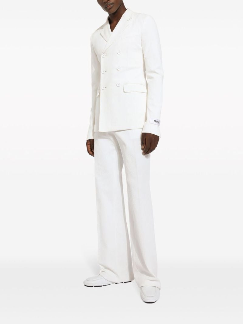 White Straight-leg Trousers