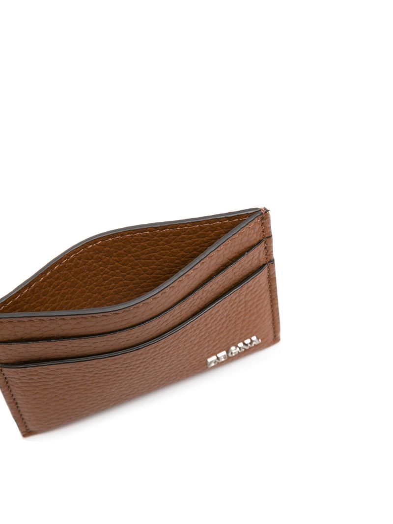 Brown Logo-plaque Leather Cardholder